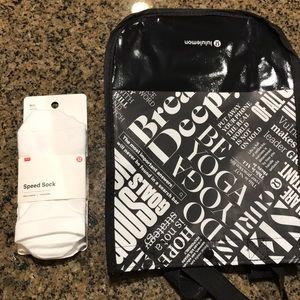 Lululemon socks with bag- NWT